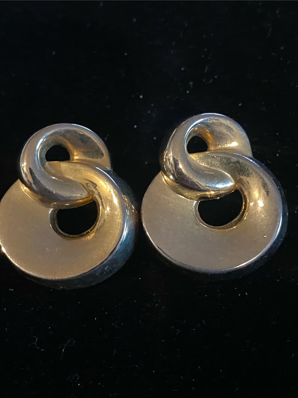 Gold-Tone Interlocking Circle Earrings - Women's Jewelry
